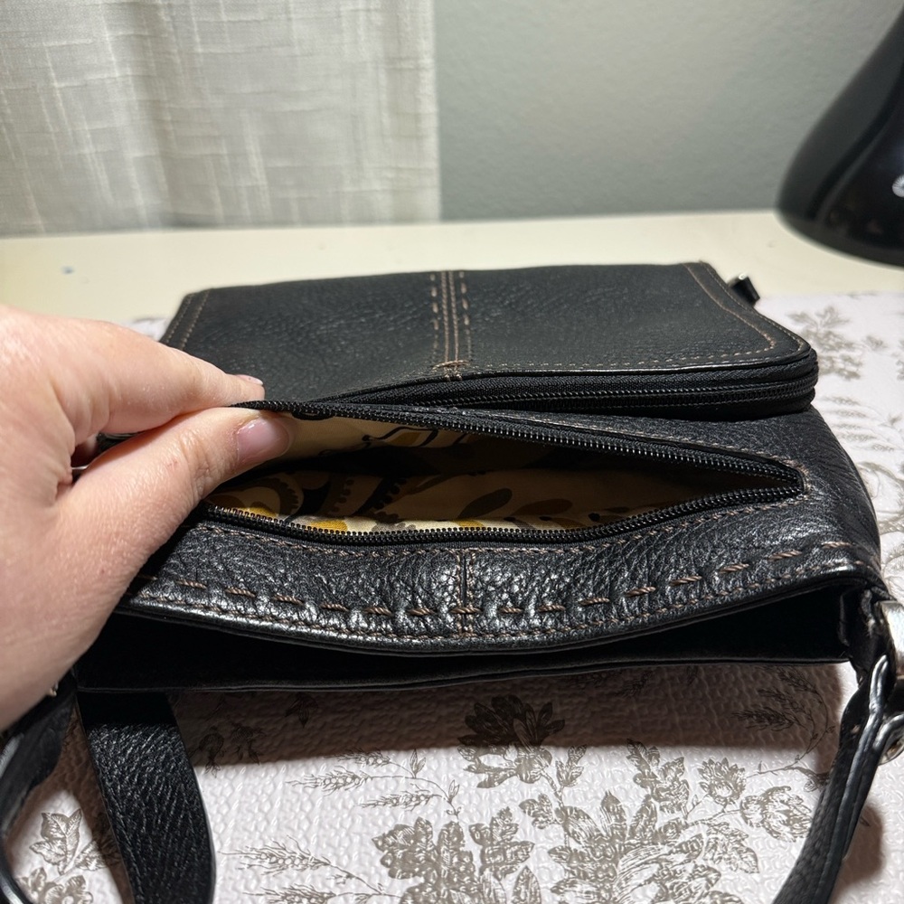 Brighton Black Textured Crossbody Bag - Picture 9 of 11